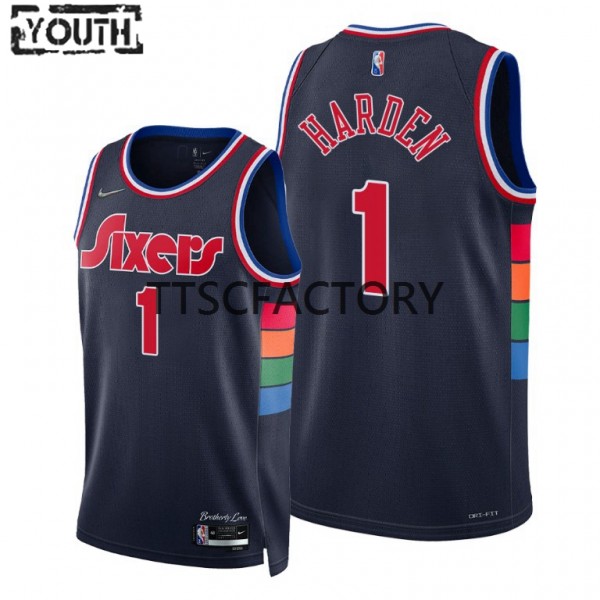 Philadelphia 76ers Trikot James Harden 1 Nike 2021-2022 City Editon Swingman - Kinder Philadelphia 76ers Trikot James Harden 1 Nike 2021-2022 City Editon Swingman - Kinder
